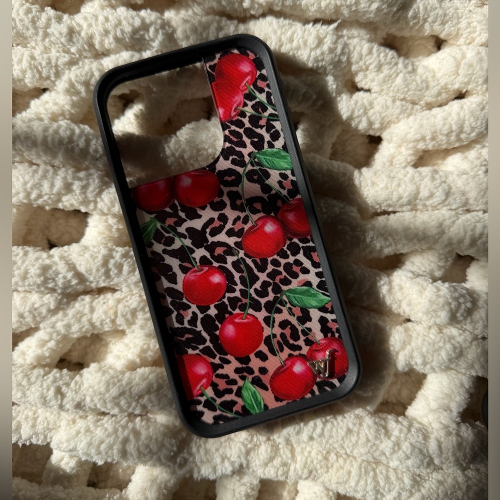 Cherry Leopard Print Phone Case